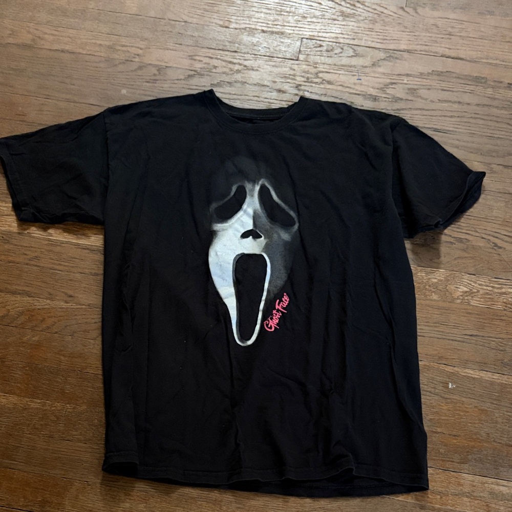 Black Graphic Scream Mask Tee - Men’s Short Sleeve